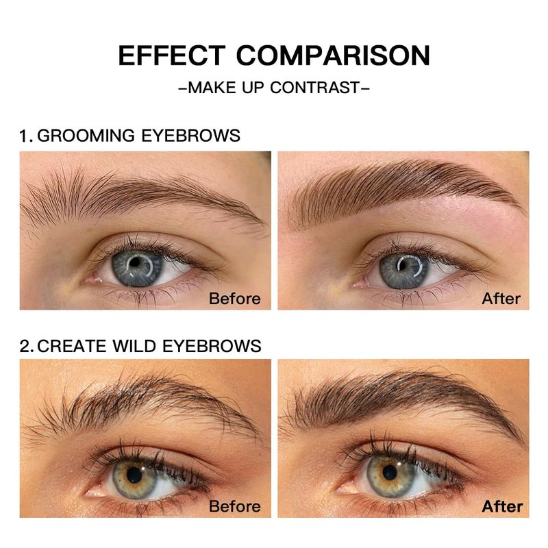 يوشاس جل الحواجب من يوشاس، مقاوم للماء والعرق، جل شفاف للحواجب، يدوم طويلاً، طقم شمع للحواجب لتثبيت الحواجب، سريع الجفاف، شكل طبيعي - Image 3